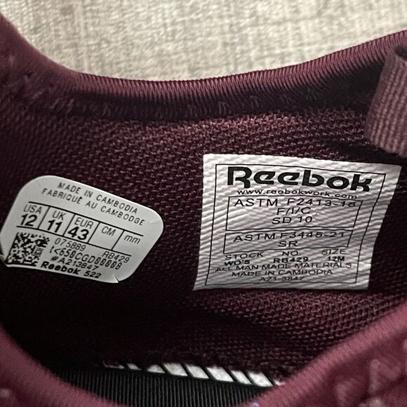 REEBOK Flexagon 3.0 Athletic Work Shoe RB429 Size 12 Burgundy NEW Comp Toe - Picture 10 of 16